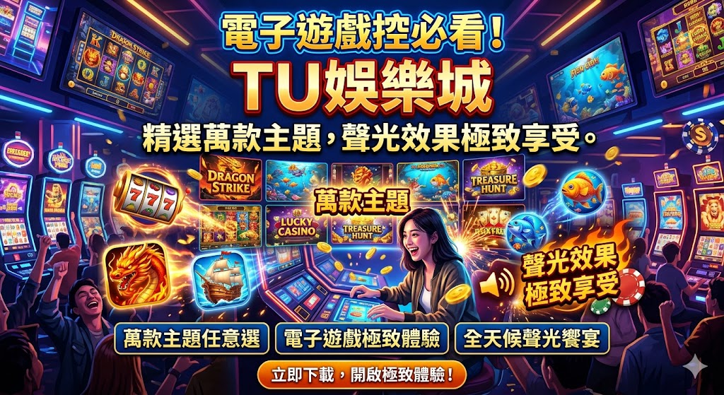 電子遊戲控必看!TU娛樂城 精選萬款主題,聲光效果極致享受。